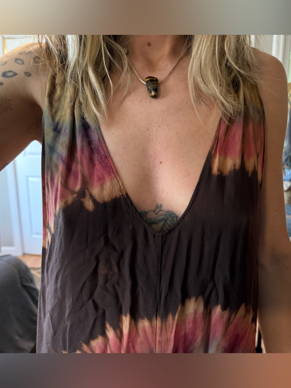 Hippie tie dye jumpsuit - Picture 5 of 10